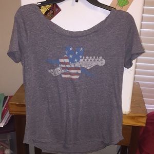 Grey rock and roll shirt